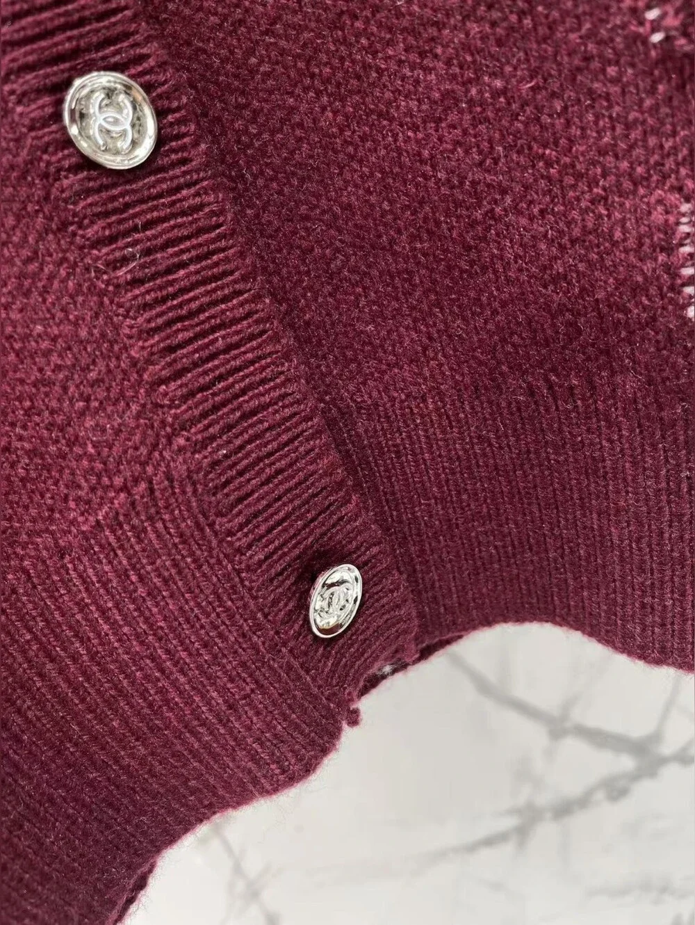 CHANEL elegant burgundy